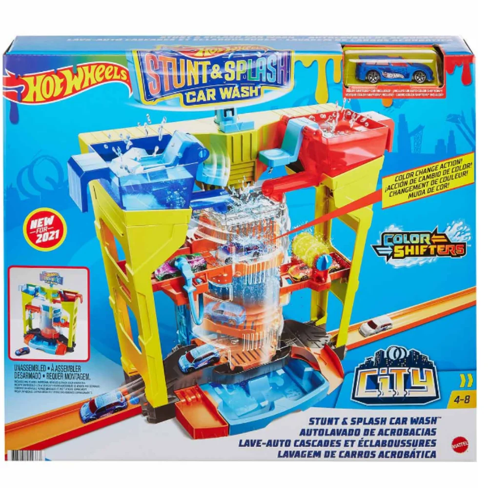 

Hot Wheels Car Wash Playset Auto Color Changing GRW37 Boys All Ages Practical Intelligence Dexterity Development Mental Activity Portable Home Hobby Birthday Gift Eye Pleasure High Quality Fun Time Fast Free Shipping