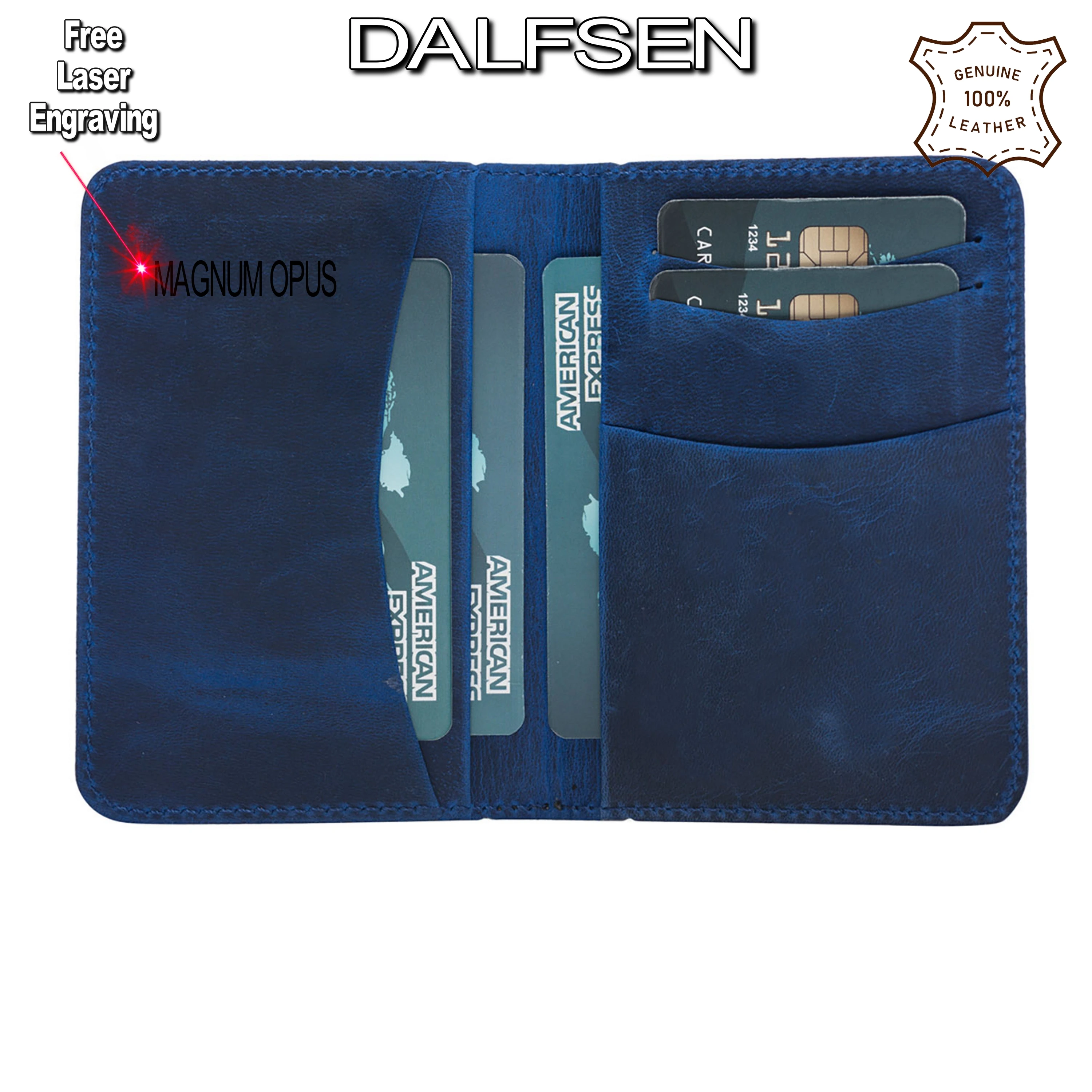 Buatan Tangan Kulit Asli RFID Perlindungan ID & Kartu Kredit Pemegang Hingga 6 Slot Kartu Minimalis Dompet Pemegang Kartu Elegan