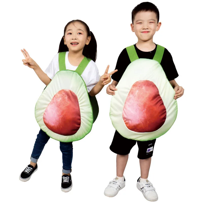 Nuovo arrivo bambini uomo donna divertente e adorabile genitore-figlio Avocado frutta Costume di Halloween per bambini e adulti