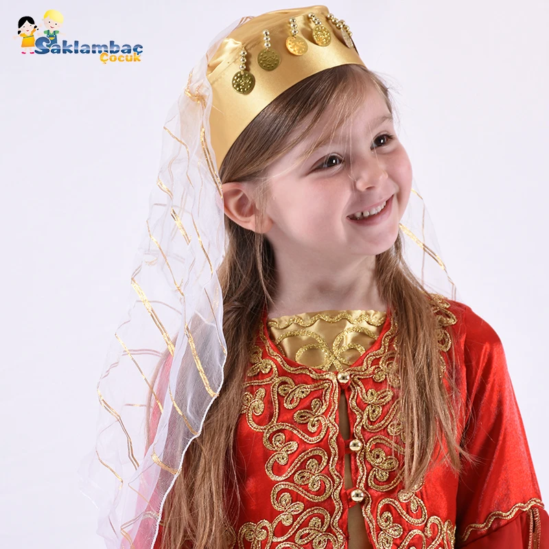 ÇOCUK BİNDALLI FES hat Kids Robe Bindallı henna dress birtday special day gift Mevlüt Takımı kına SUNNAH girl ottoman hat