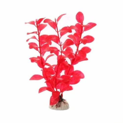 Aquarium artificial plants. 4 pcs quality made decorative 3 pcs green 1 pcs red nearly 11 cm long