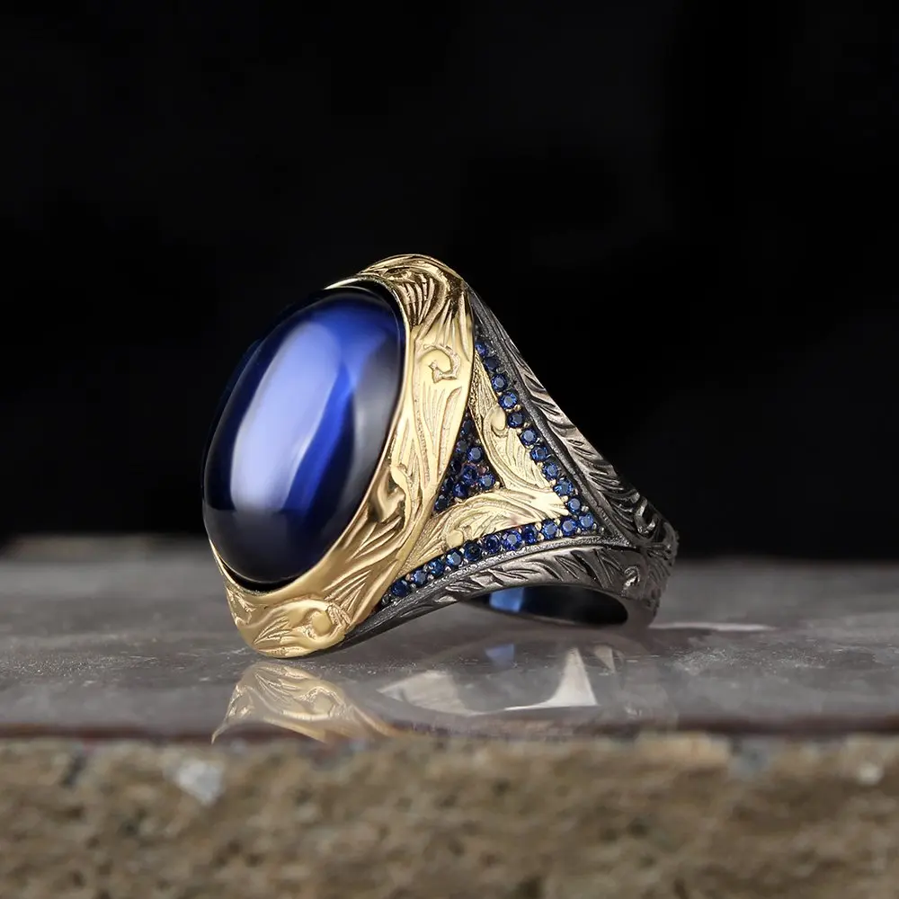 925 sterling silver rings agate zircon stone silver men rings handmade turkish jewellry luxury women rings made in turkey trendy