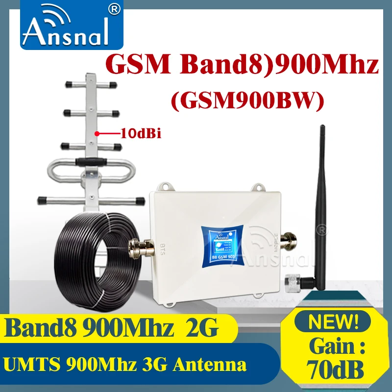 Hot!! 900Mhz GSM 2G 3G Cellular Signal Repeater GSM 2g 3g signal Cellular Amplifier UMTS 900Mhz 3G Network Mobile Signal Booster