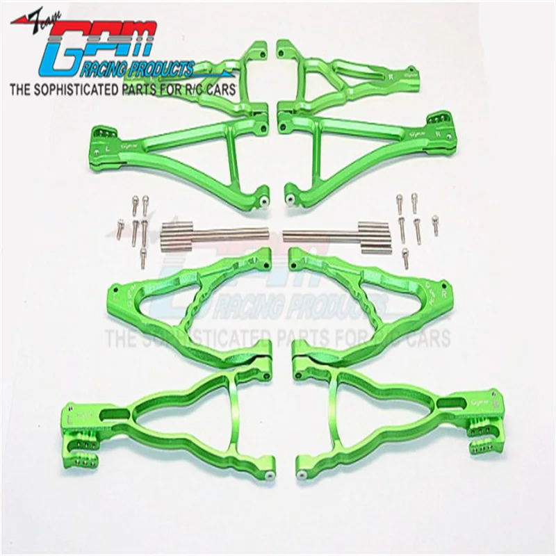 GPM ALUMINIUM FRONT+REAR UPPER & LOWER SUSPENSION ARM - 32PCS SET FOR TRAXXAS 1/10 E-REVO 560871/REVO/SUMMIT UPGRADE