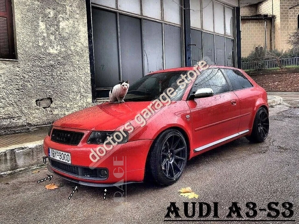 For AUDI A3 - S3 8L CUPRA R FRONT SPOILER BUMPER LIP Euro Spoiler Lip Universal Auto Car Accessory Spoiler Ornament Diffuser