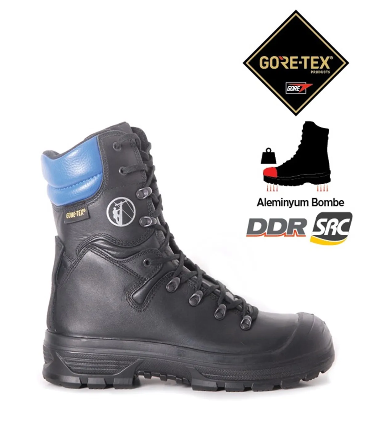 YDS F2AR 1020 GTX Work Safety Boots, Gore-tex,Highly breathable, Durable and 100% WATERPROOF, Resistant to High Temperature 300