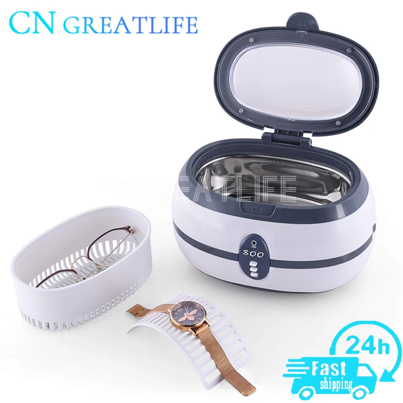 

Plastic 600ml Round Tooth Glasses Ultrasonic Jewelry Cleaner Machine Jewelry Ultrasonic Cleaner Mini Ultrasonic Cleaner