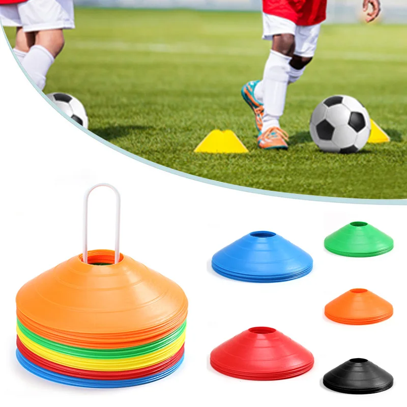 10pcs/lot Football Saucer Cones Round Discs Marker Fitness Agility Training Obstacle For Soccer Sports Entertainment Supplies