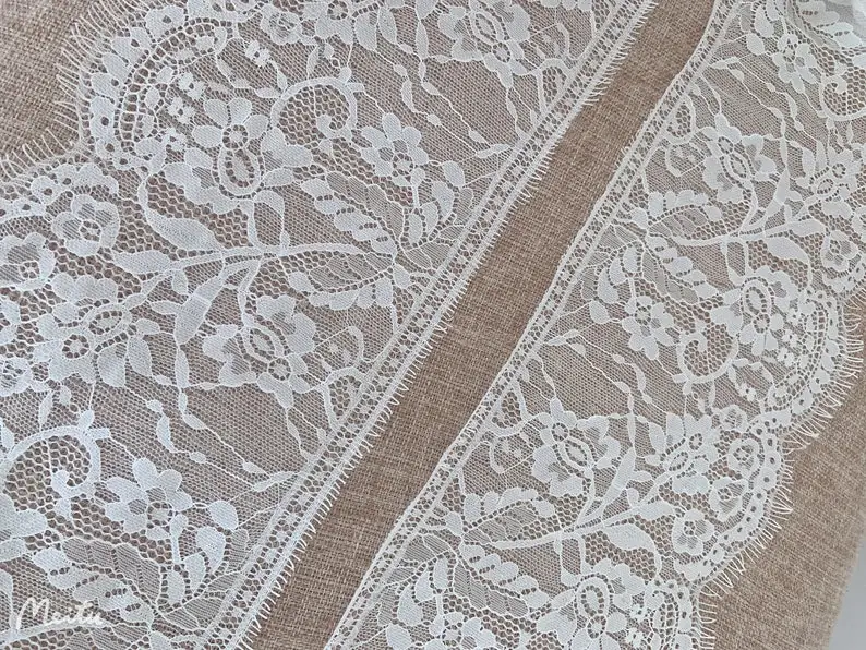 30 yards Chantilly Lace Trim With Fringe Edges Wedding Lace Trim French Lace Trim