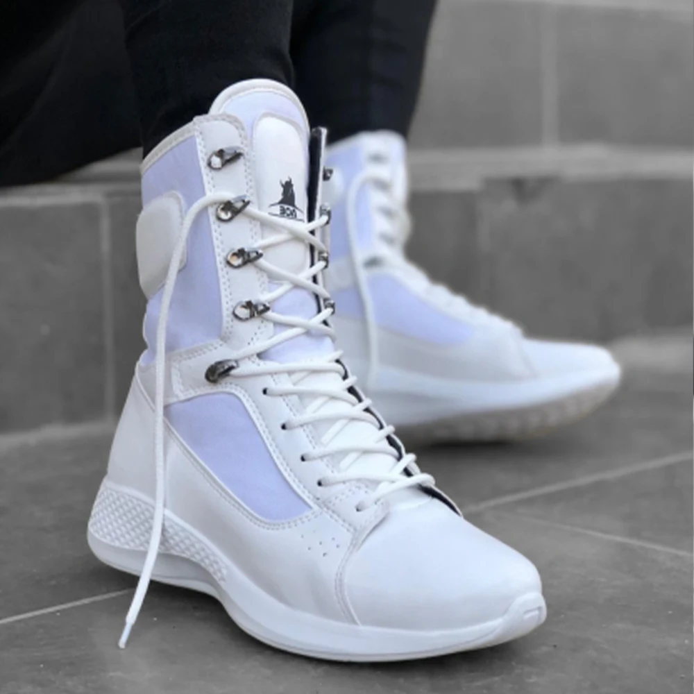 BA0600 Laced White High Base Boxer Unisex Sports Postal Boots Winter Turkey Brand Comfortable And Stylish Shoes Discount Special