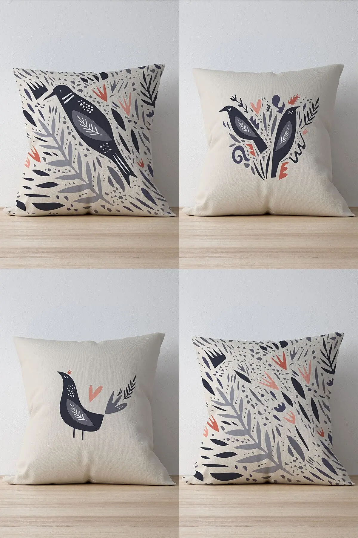 Home Textile Decorative Pillow Cover 2022 Fashion Animal Pattern Colorful Realistic Fashion Stylish Set of 4