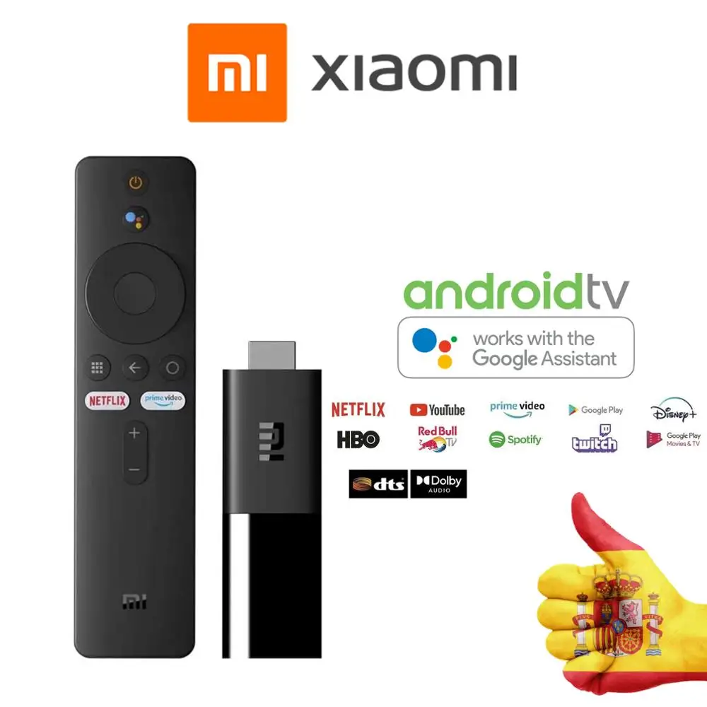 Xiaomi Mi TV Stick versión Global Android TV 9,0 4-core 1080P HD Dual decodificación 1GB de RAM 8GB Asistente de Google Netflix