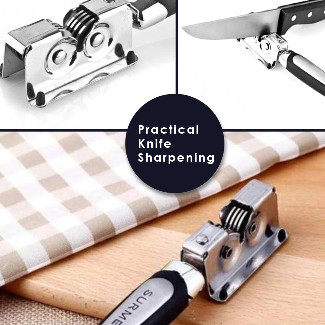 Quality Practical Stainless Steel Knife Row Sharpener Sharpening Stone Apparatus Made in Turkey Durable Safe Kitchen Chef Knife