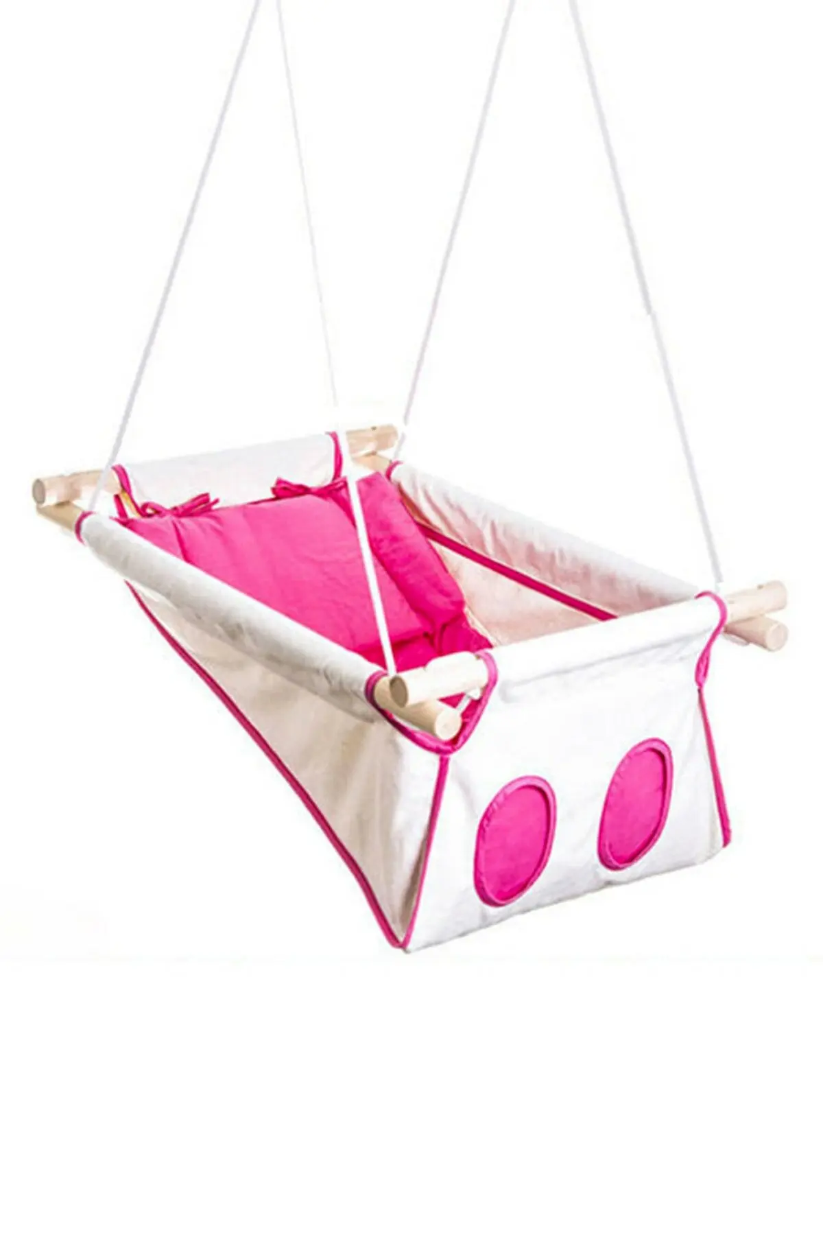 Baby Bounce Swing Hammock Crib Chair Wooden Children Kindergarten Outdoor Safety Parent-Child Interactive Toys Kids Product