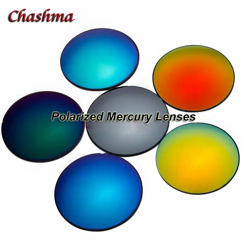 Chashma Brand 1.67 Thin Polarized UV 400 Protection Colorful Sun Lenses Prescription Mercury Sunglasses Myopia Lenses