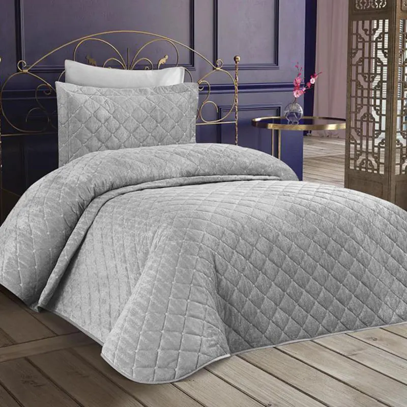 

2022 Special Edition Single Bed Cover Set Velvet Fabric Bedspread For Single Bed Quilted Flanned Pillowcases 180*240 CM