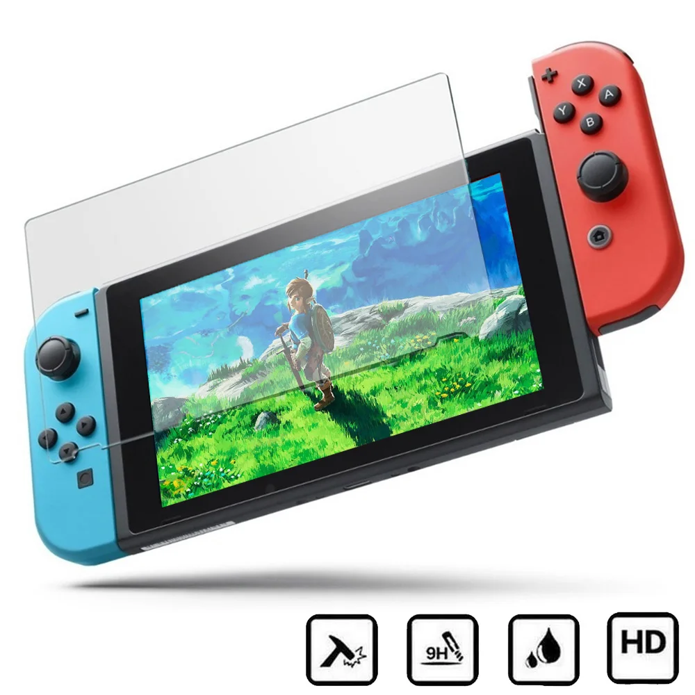 Tempered glass screen Protector for Nintendo Switch glass 9H 2.5D protection against bumps, drops and full scratches