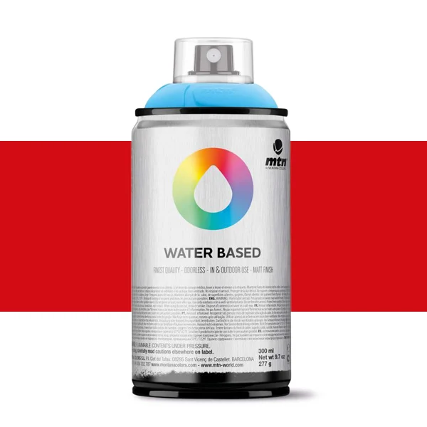 Spray paint brand MTN Water Based Color Azo Orange Dark 300 ml Montana low pressure Little Ideal smell interior