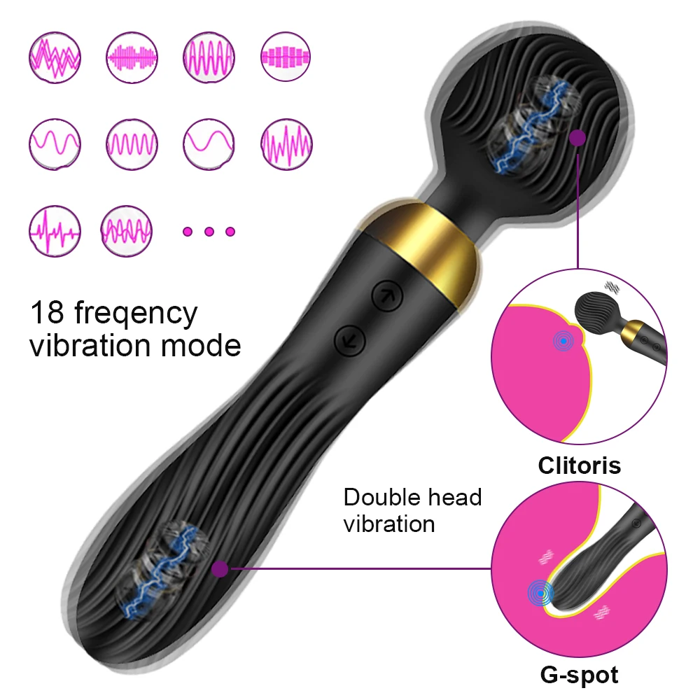 Women\'s Powerful AV Magic Wand Vibrator G-Spot Clitoral Vaginal Stimulator Female Massager Masturbator Sex Toy Adult Supplies