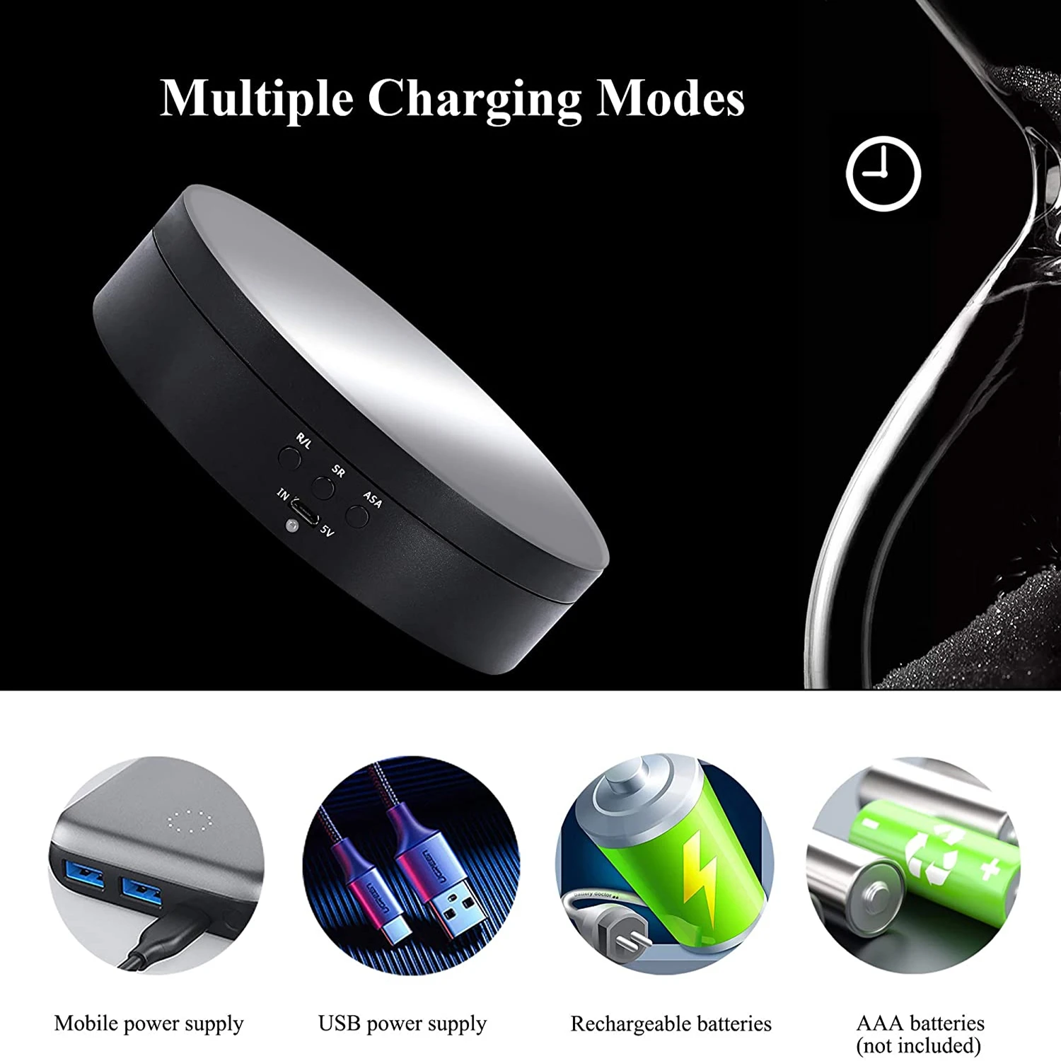 360 Degree Electric Rotating Turntable Stand for Photography Automatic Revolving Platform Perfect for Images Product Display