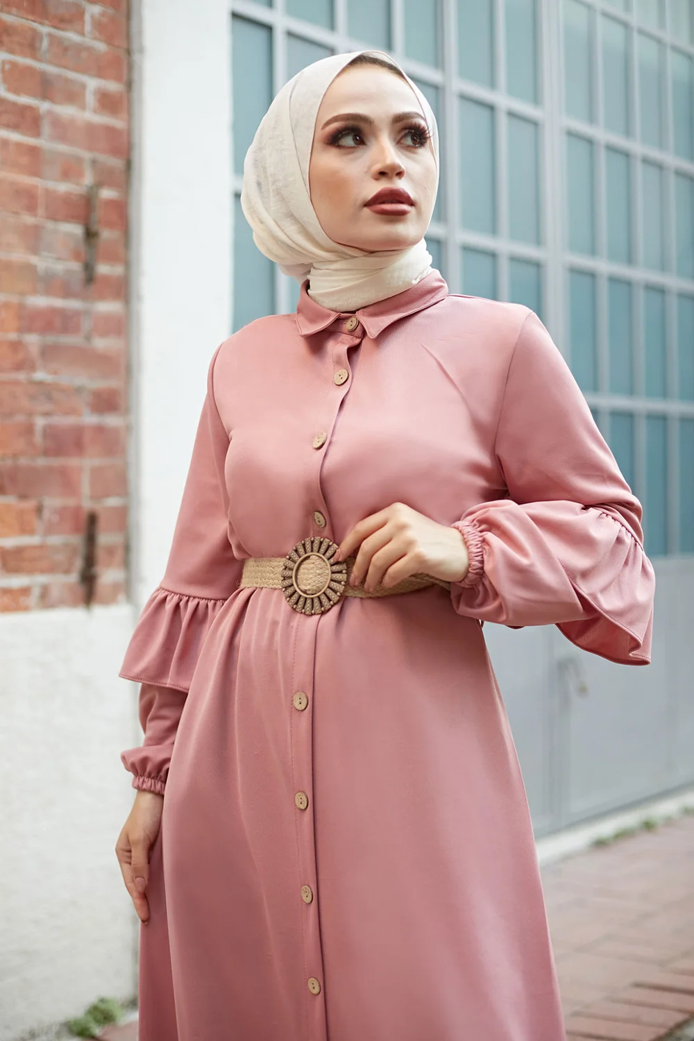 Muslim Dress With Belt Women 2021 Muslim Hijab Dubai Ladies Turkish Dress Abaya Long Dresses for Women Autumn european clothing