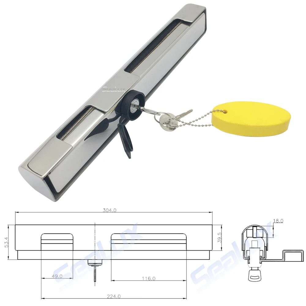 Sealux New type Outboard Motor Lock with keys Stainless Steel 304 for Boat Motor Yacht