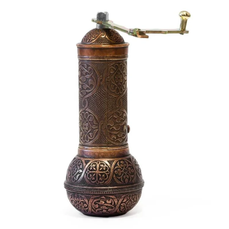 Copper Coffee Grinder Stainless Hand Manual Handmade Coffee Bean Burr Grinders Mill Kitchen Tool Grinders Turkish Traditional