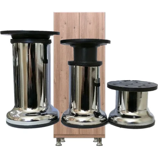 4 pieces of 5-9-12 cm Furniture Adjustable Cabinet Legs Stainless Steel Furniture Legs Cabinet Table Sofa Bed Feet Furniture Leg