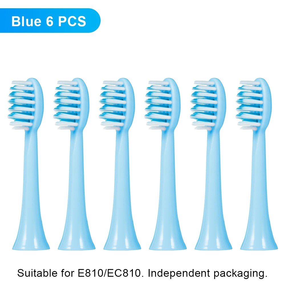 Replacement Brush Heads For TONGWODE E819 E810 EC810 Ultrasonic Electric Toothbrush Soft Bristle Nozzles with Sealed Package