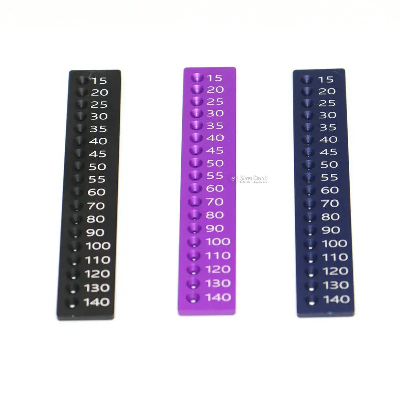 1Pcs Dental Measuring Ruler Full Aluminum Endo Ruler Gauge for Gutta Percha Poins Dental Calibrating Ruler Calibration