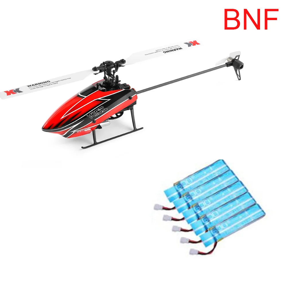 W magazynie XK K110S BNF + 5 sztuk 520mAh bateria + ładowarka 6CH bezszczotkowy 3D 6G System helikopter RC bez sterownik nadajnika