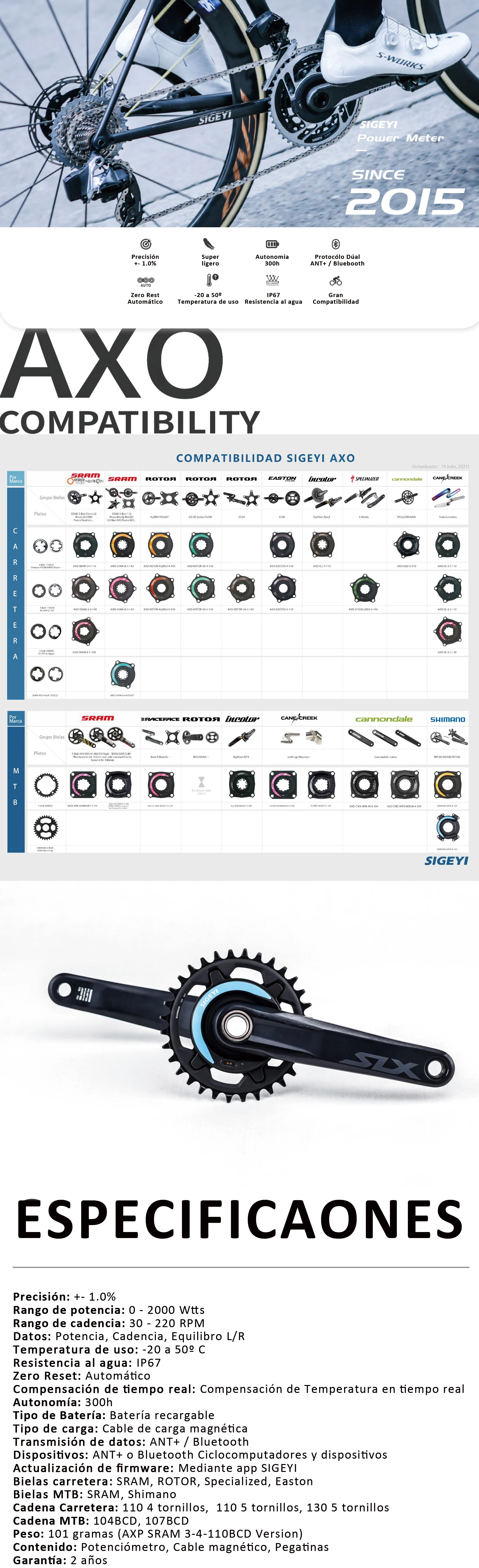 Potenciómetro de araña SIGEYI AXO – ROTOR, SRAM, Shimano y más Potenciómetro de araña SIGEYI AXO – ROTOR, SRAM, Shimano y más