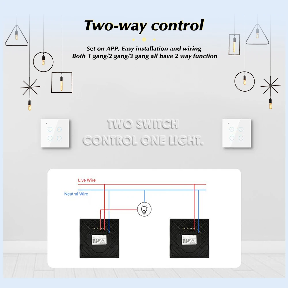 WiFi Smart Light Switch EU US AC100-250V Wall Glass Panel  Voice Control Timer Work With Tuya APP Alexa Yandex Alice Google Home