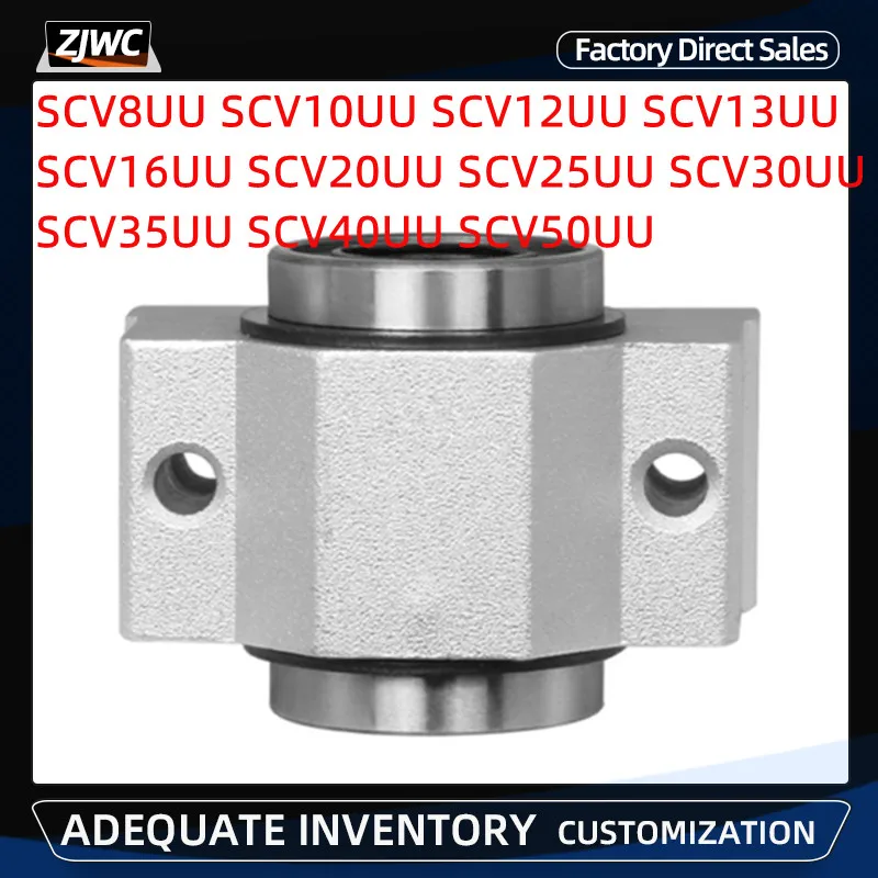 Kugellager Rodamientos SCV12UU SCV16UU SC12VUU SC16VUU Linearlagerblock DIY-Gleit-Einheiten CNC-Fräse – Detail 11