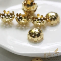 DIY Supply-Solid Brass Finding Flower Caps - 12mm (4245C)