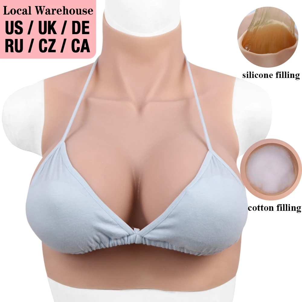 

U-Charmmore C-H Cup Silicone Breast Forms Fake Boobs Enhancer for Crossdresser Drag Queen