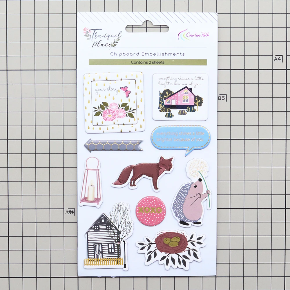 Creative Path Goldfolien-Blumen-Dekorationssticker für Scrapbooks, Vintage-Chipboard-Aufkleber, Verzierungen für Journaling und Basteln – Detail 1