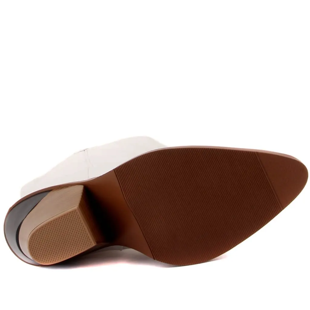 Guja-Botas de tacón alto para mujer, Color blanco