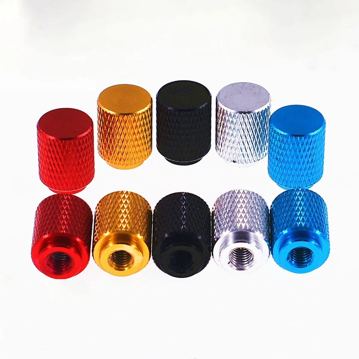 Tuercas de pulgar moleteadas de aluminio anodizado, agujero ciego, ajuste Manual extendido, M3, M4, M5, M6, 2 uds.