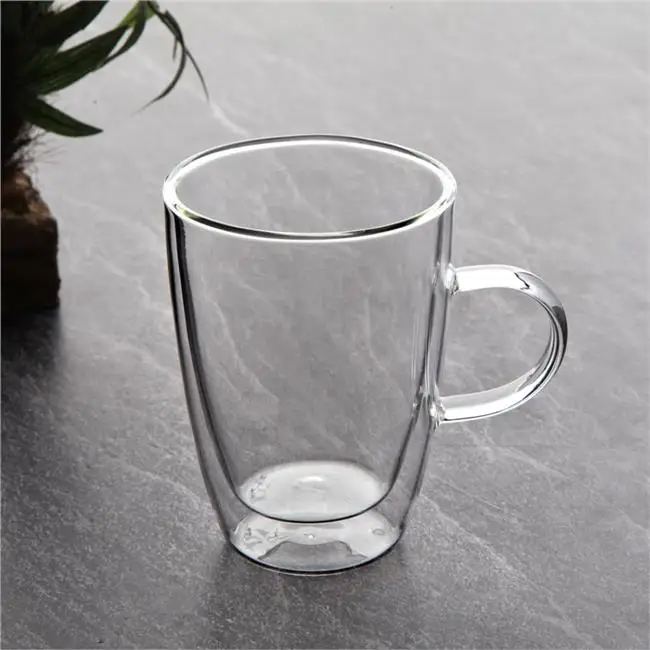 Double Walled Mug 350 Ml Borosilicate Handmade Glass Mug