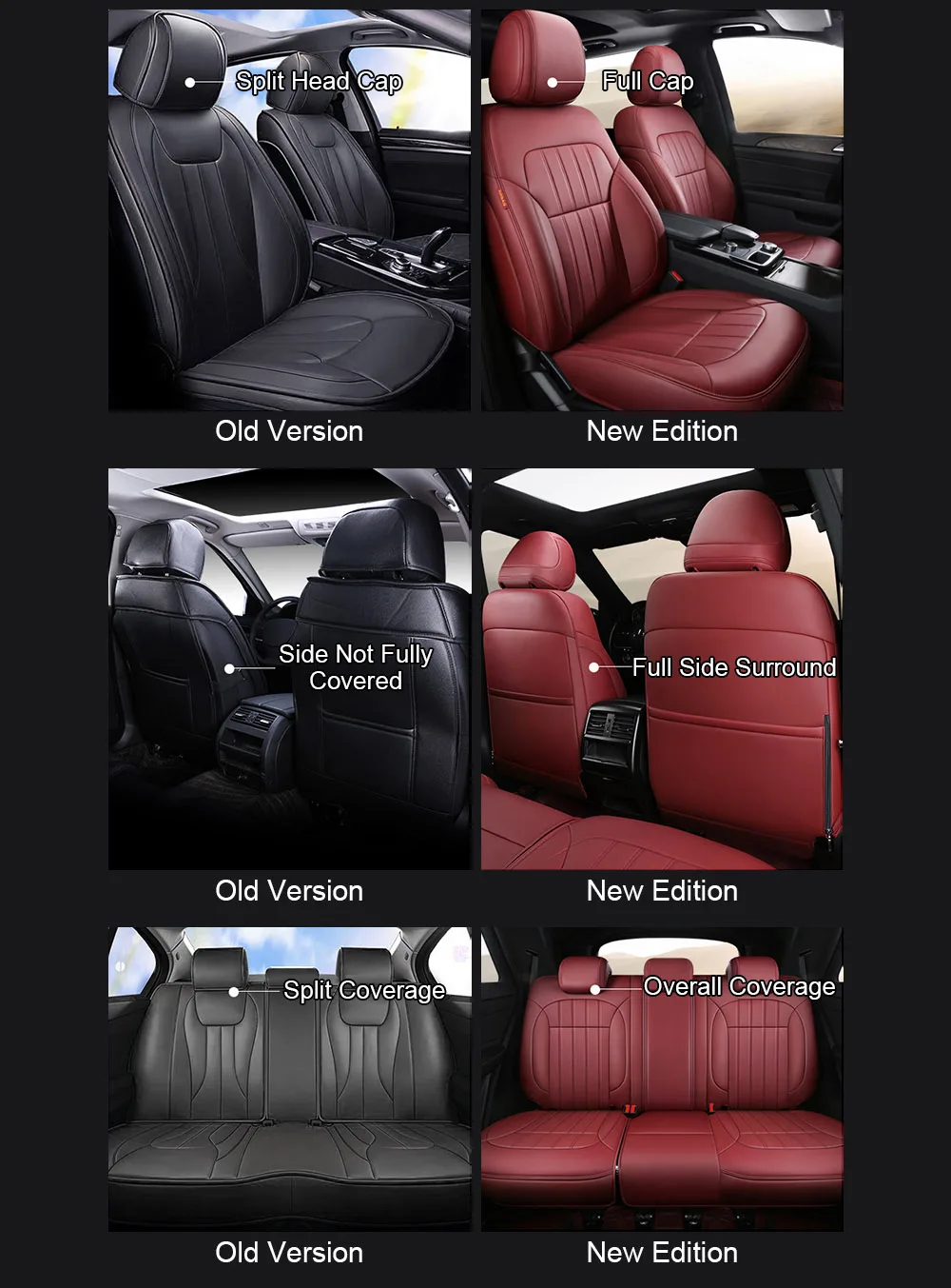 Für Tesla Model S 2015 2016 2017 2018 2019 2020 2021 2022 2023 Maßgefertigte PU-Leder Autositzbezüge Set Schutz Zubehör – Detail 37