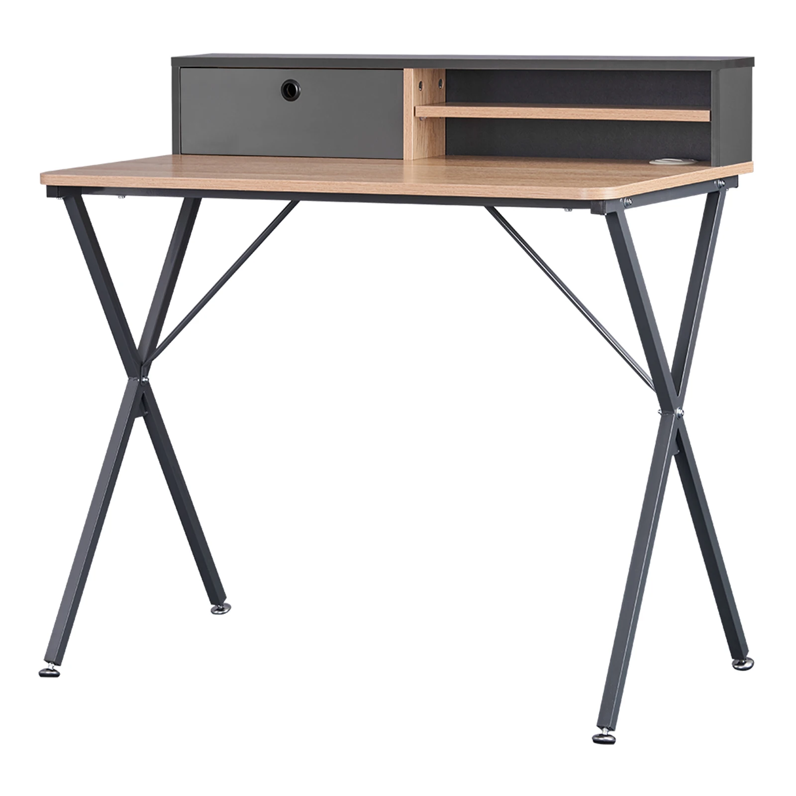 Office Desk Table  Computer Desk PC Laptop Table with Shelf 90x50x88.5cm Writing Workstation Study Table Home Office Furniture