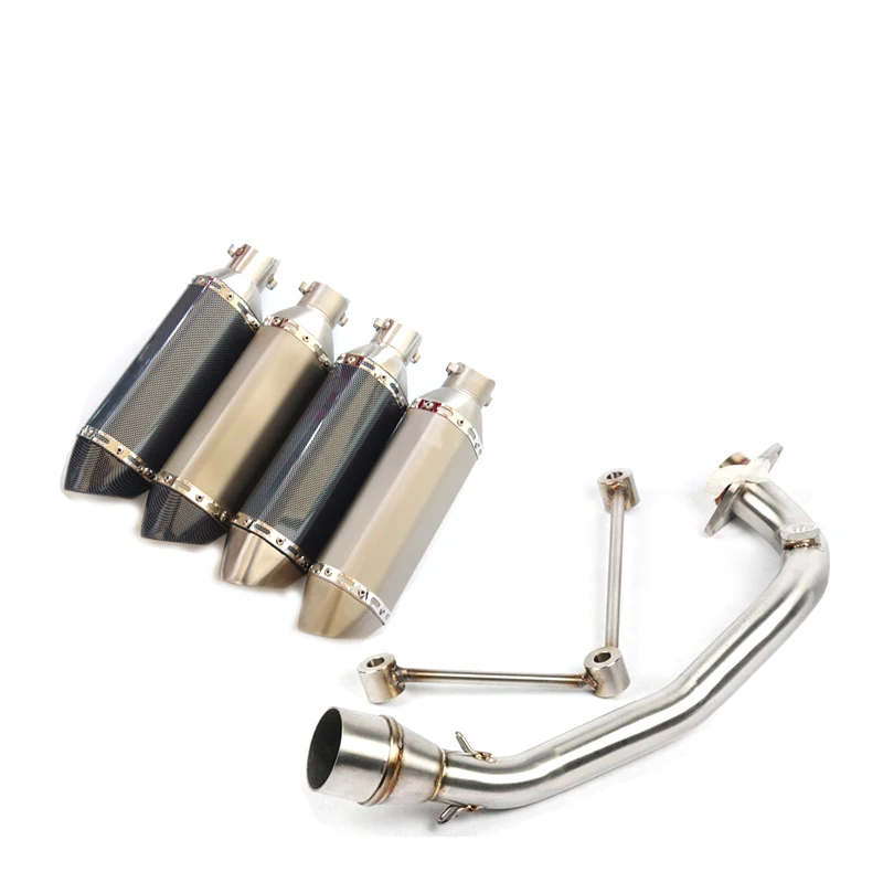 

Slip On Motorcycle Exhaust Front Link Pipe And 51mm Muffler Stainless Steel Exhaust System For Yamaha BWS 125 All Years