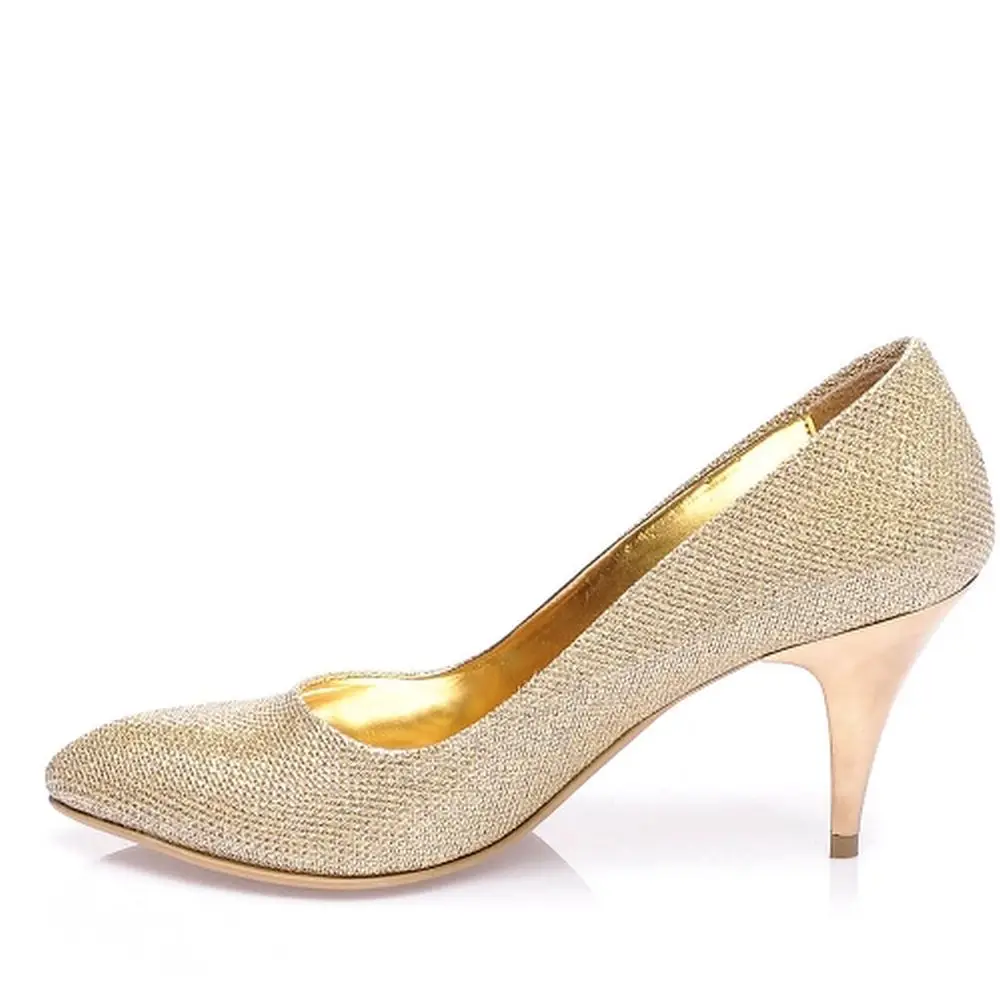 Gold Kitten Heels Women Shoes 7 cm Heel Shoes Casual Shoes for Women Low Heels for Womens Short Heels for Women Closed Toe