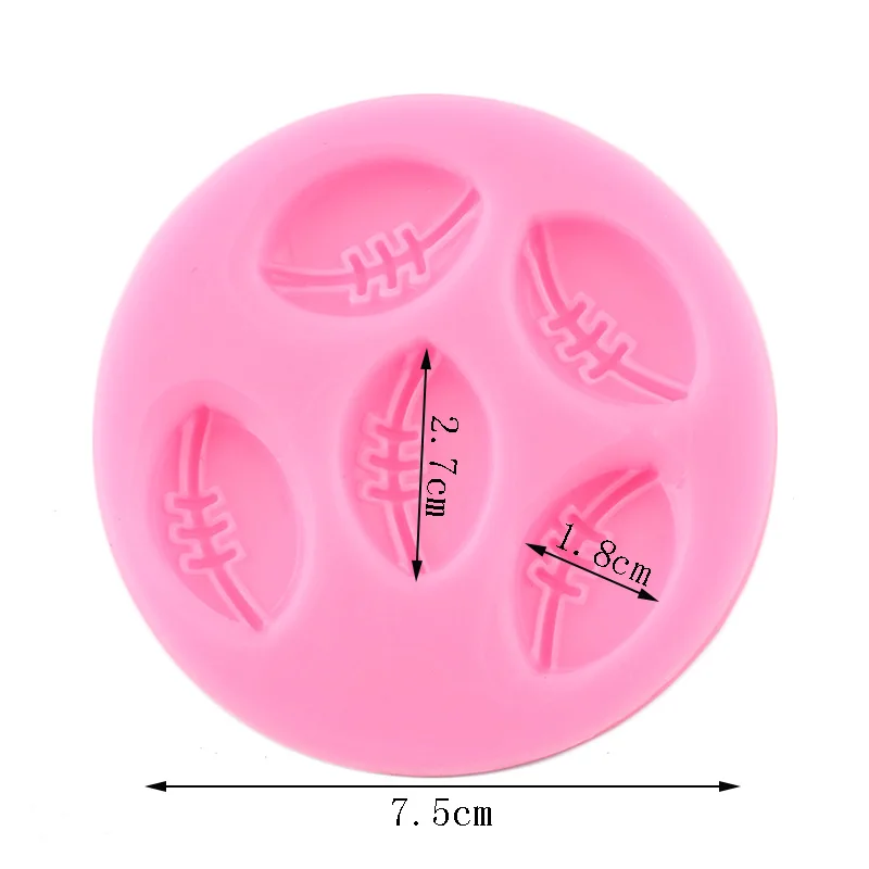 Football Baseball Basketball Rugby Tennis Sport Ball Silicone Mold  Candy Resin Chocolate Mould Fondant Cake Decorating Tools