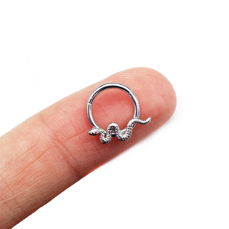 قرط حلقي للأنف من الحاجز النحلة ، ثقب حلزوني ، غضروف الأذن ، طوق دايث ، ثقب الجسم للنساء والرجال ، فولاذ جراحي 316 لتر
