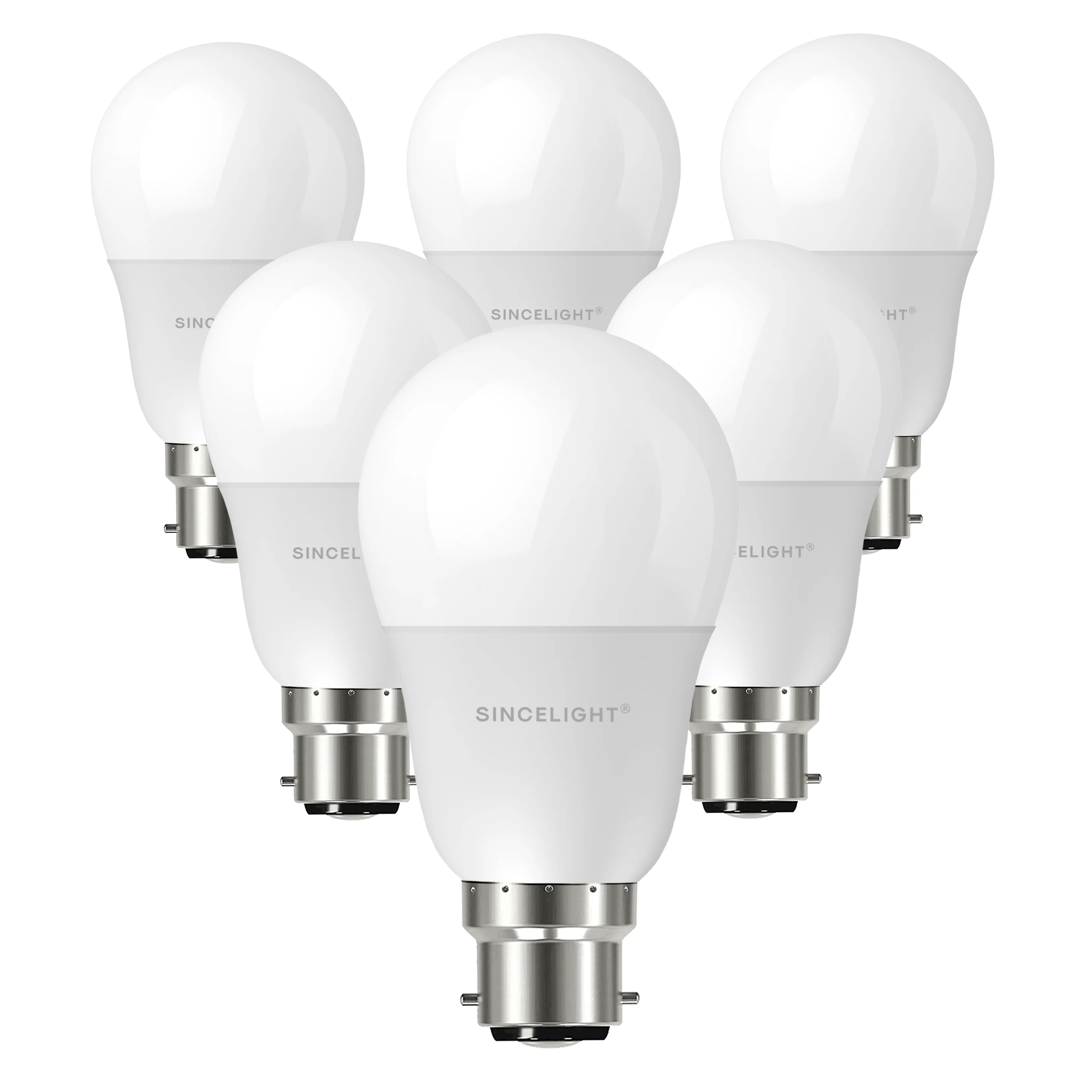 Pack of 6, A60 B22 11W 2700K LED Classic Light Bulb Lampada Bombilla Table Light Lighting Living Room Office Home Luminair