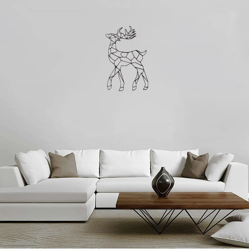 

Gazelle Animal Metal Wall Art Decor Laser Cut Hanging for Indoor Outdoor Home Office Decorative Garden Bedroom Livingroom Plaque