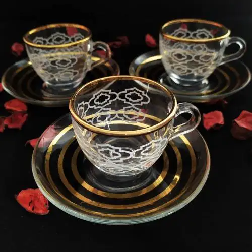 DOLBOVI Pearl White Coffee Cup Set 6 Person 12 Piece Glass Cup teaware cup tea handmade bowl beautiful mugs turkish tea set vintage Saucer creative Latte Cup free shipping products service coffee Weights undefined kubk