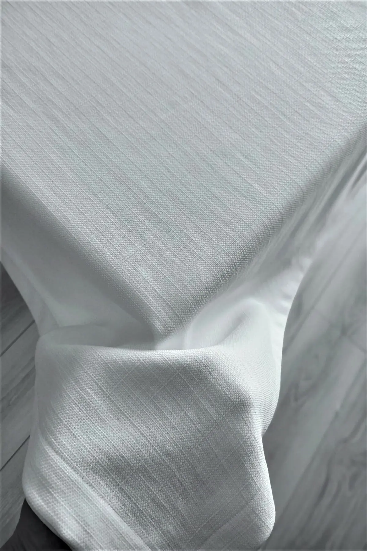 Linen Textured Stain Resistant White Table Cloth  Wedding, Party,Sofa Cover Turkish Cotton For Rectangle Table